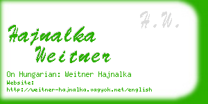 hajnalka weitner business card